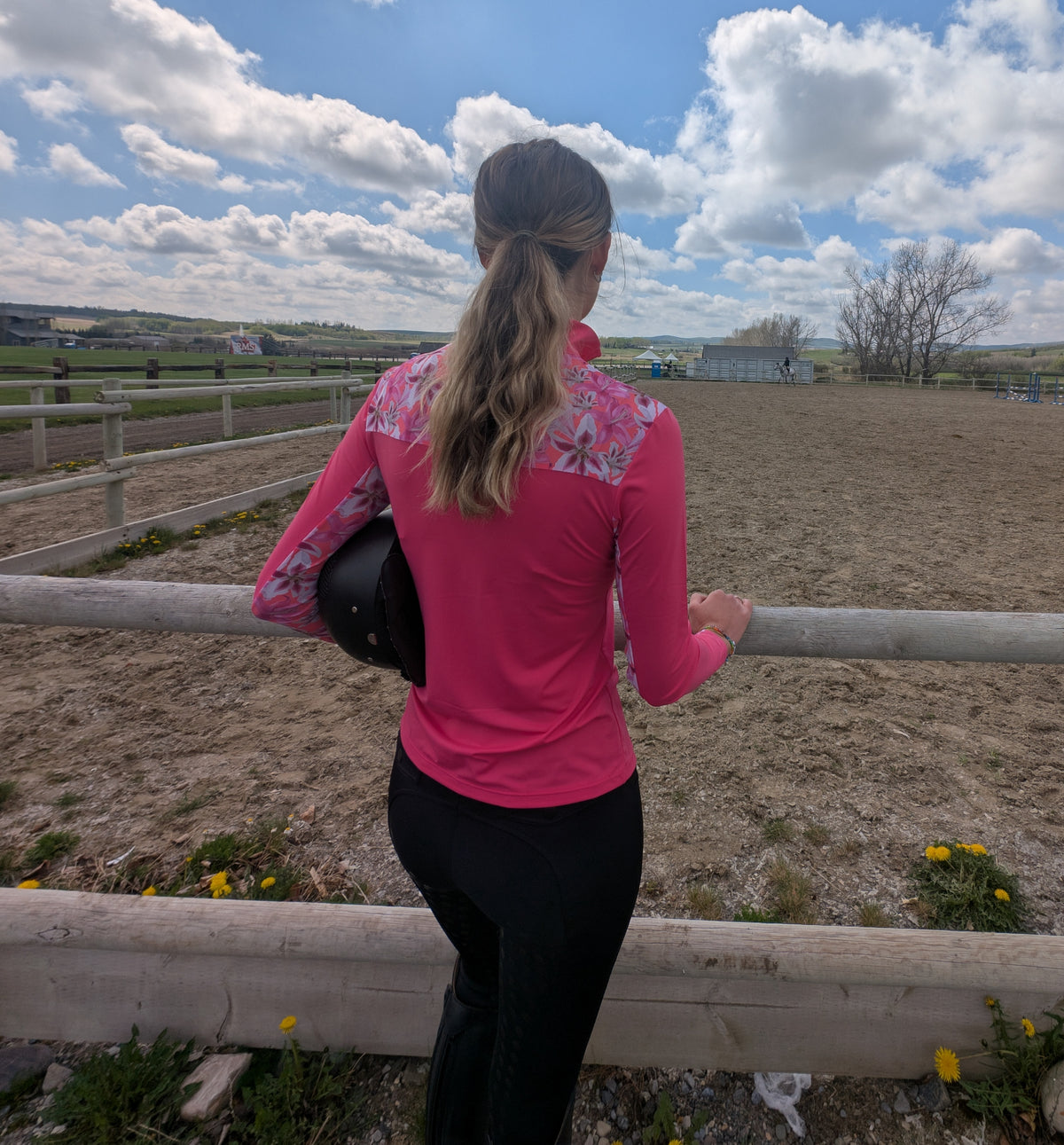 'Pink Lilly' Long Sleeve Women's Sun Shirt